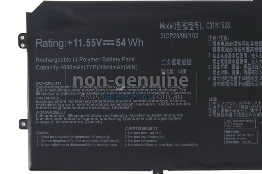 11.55V 54Wh Asus ZenBook Flip UX360CA-C4020T battery replacement