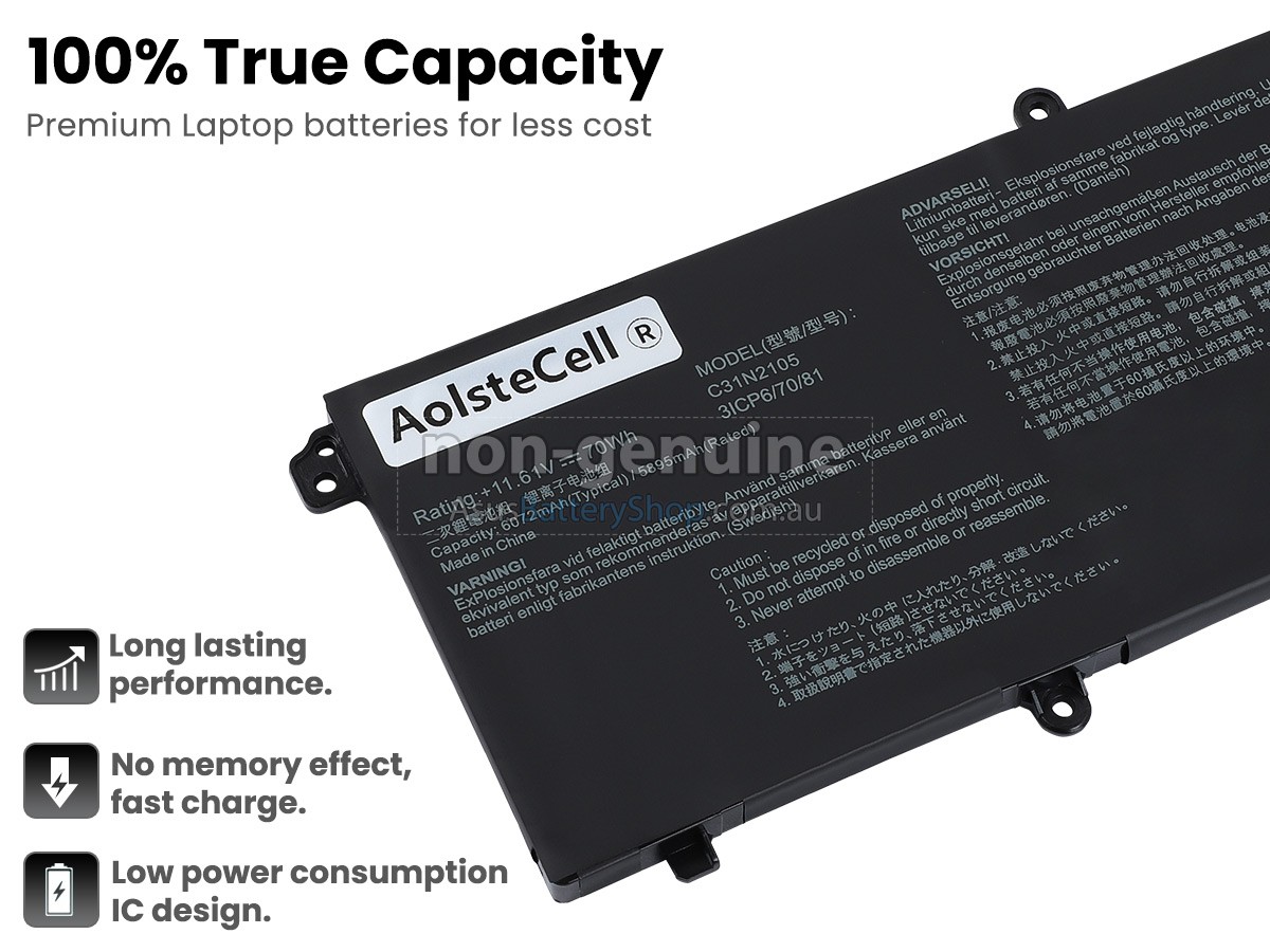 Asus VivoBook F1605ZA-MB198W battery replacement