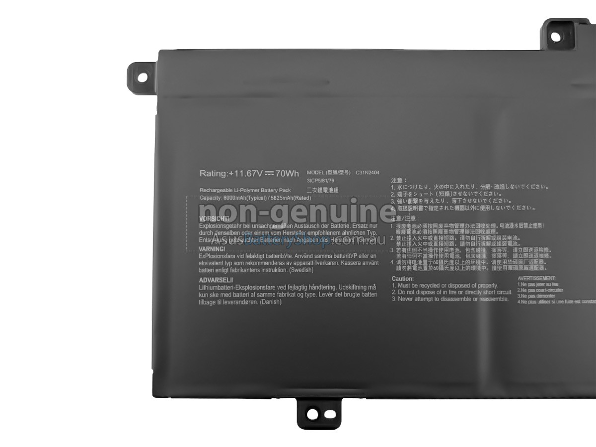 Asus VivoBook S16 S3607QA-PL013W battery replacement