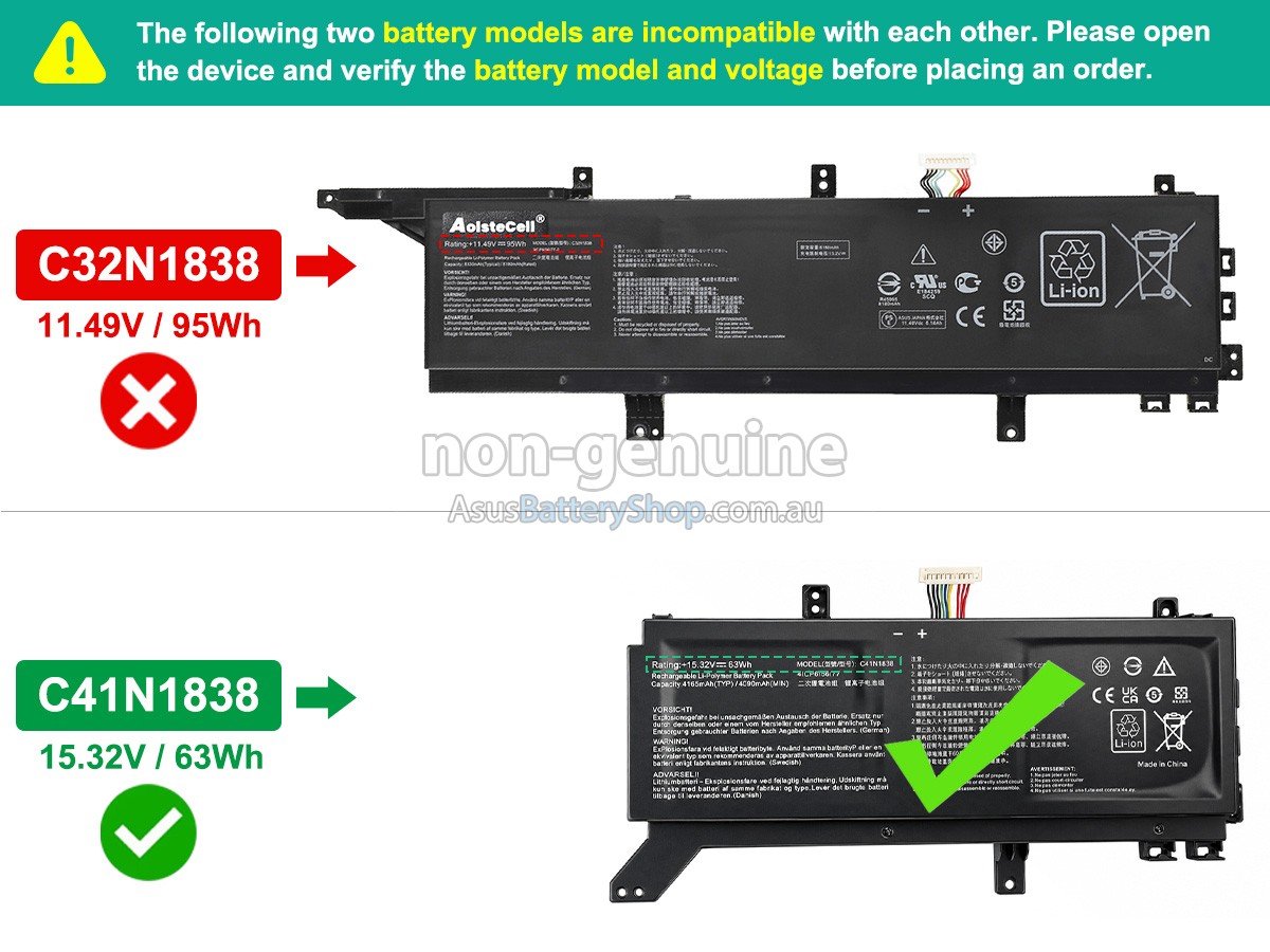 Asus ProART STUDIOBook Pro X W730G2T battery replacement