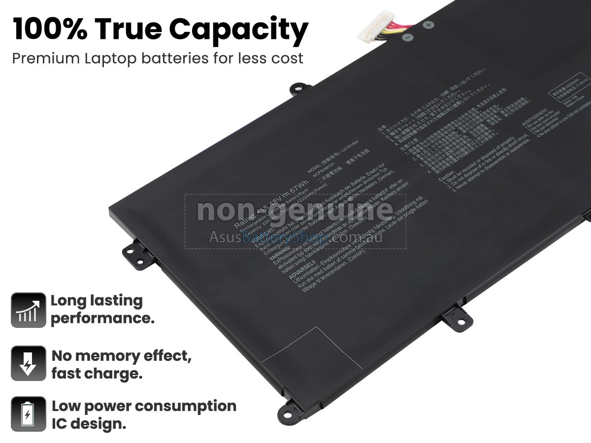 15.48V 67Wh Asus C41N1904 battery replacement