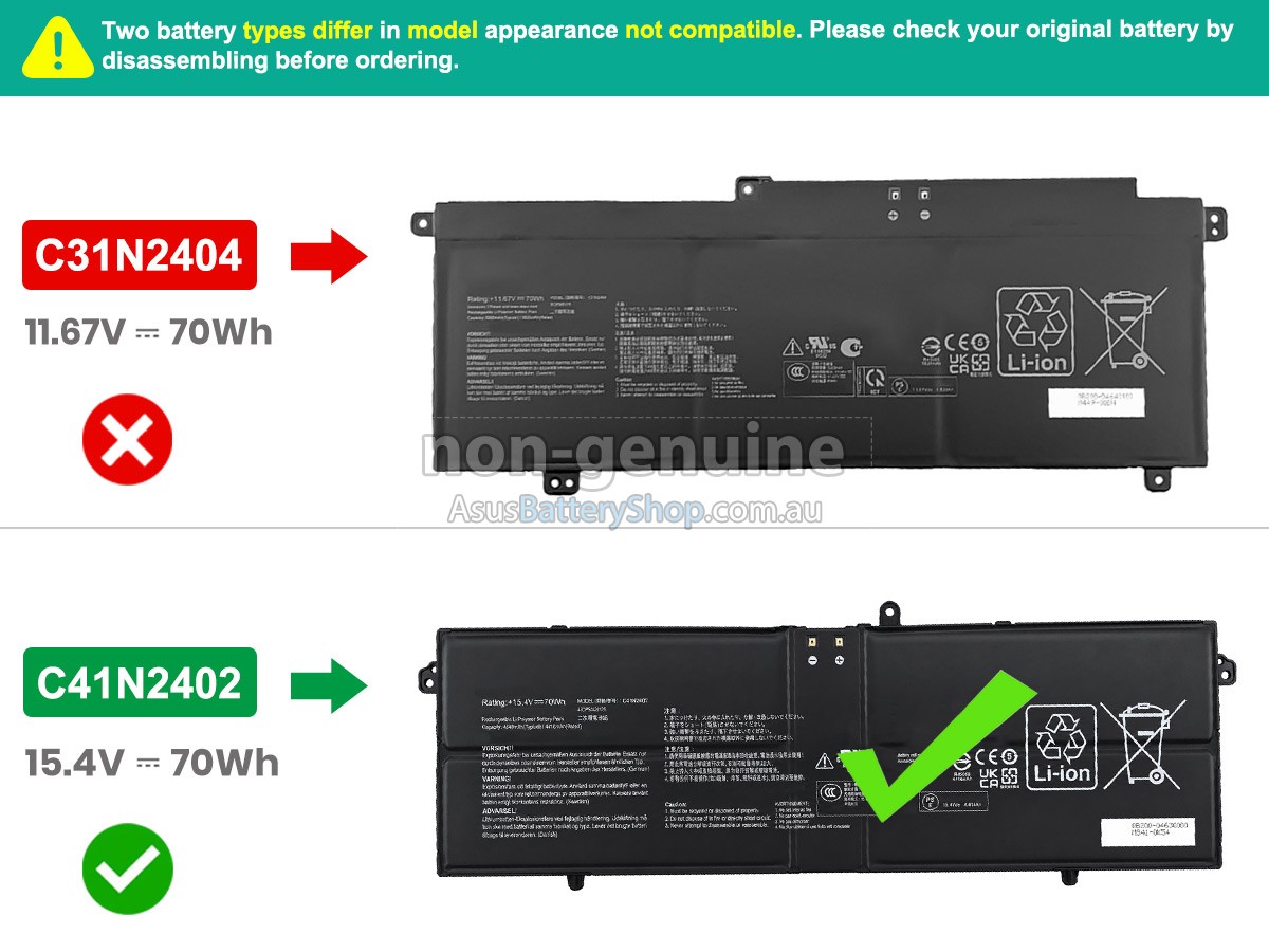 Asus VivoBook S16 S3607QA-PL013W battery replacement