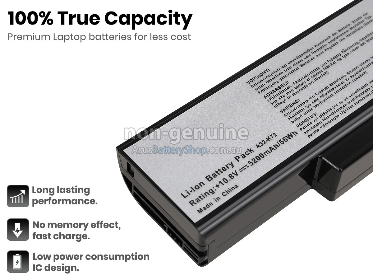 Geval persoonlijkheid hoe vaak Asus A32-K72 Battery Replacement | AsusBatteryShop.com.au
