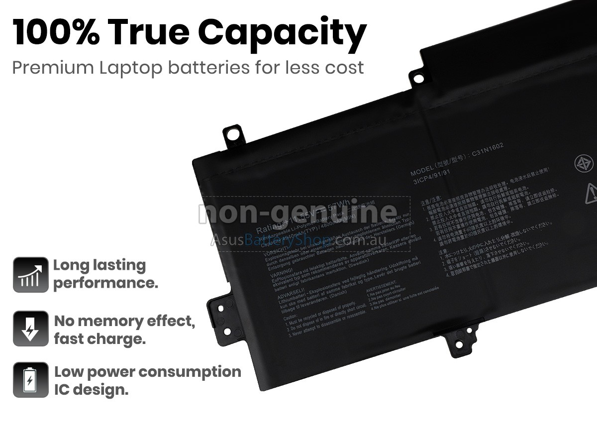 11.55V 57Wh Asus C31N1602 battery replacement