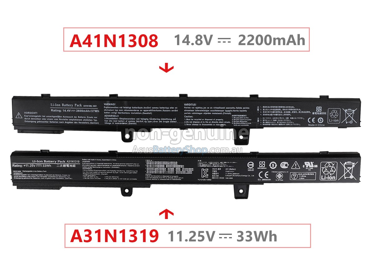 14.8V 2200mAh Asus D450MA battery replacement