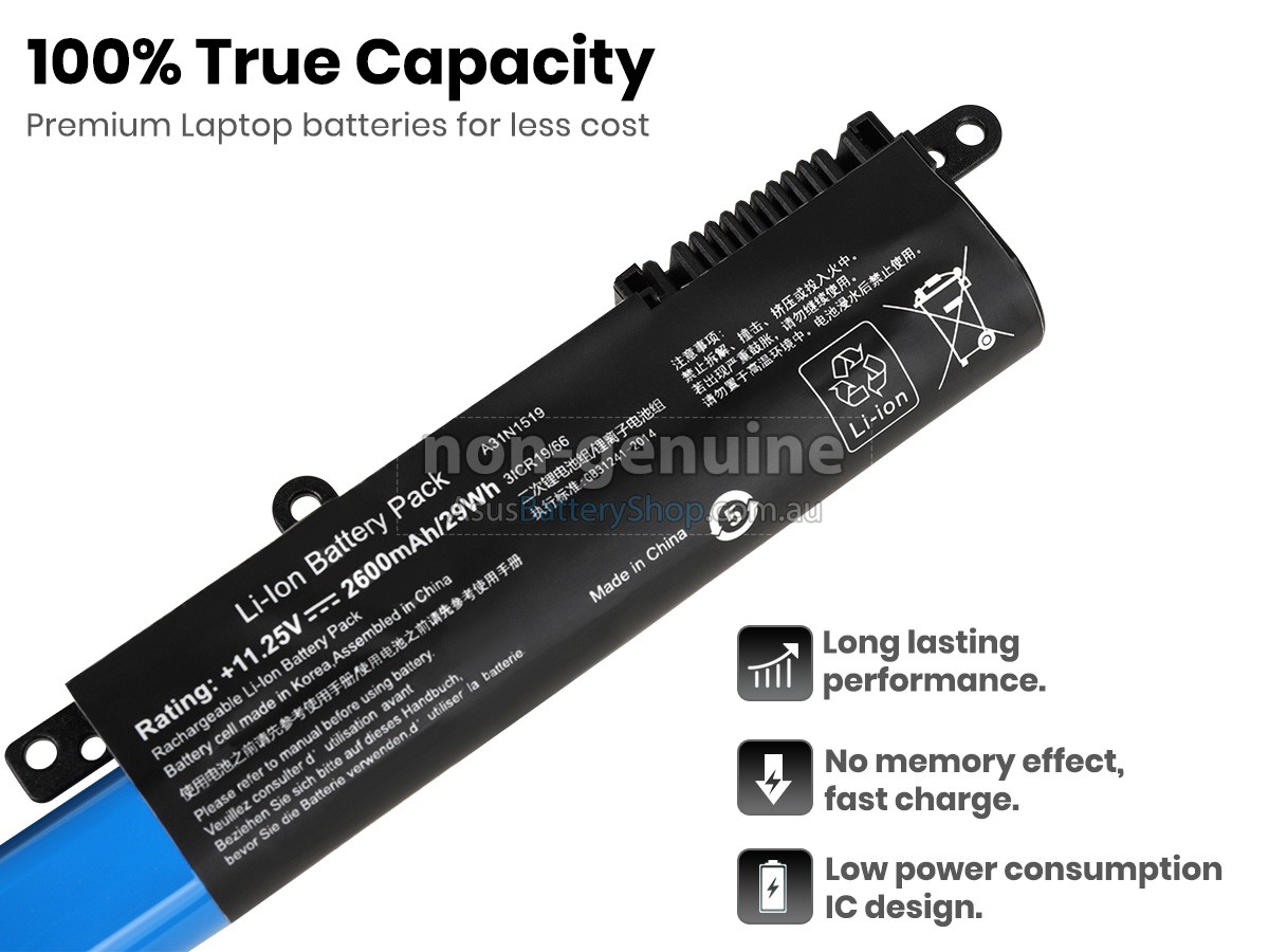 11.25V 2200mAh Asus VivoBook F540UA battery replacement