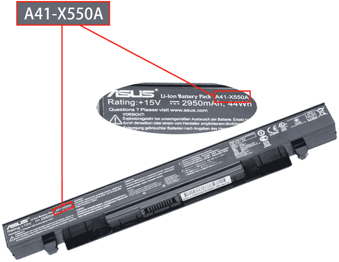 How to find Asus Battery Part Numbers?